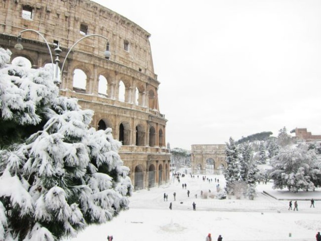 Rome in snow1 Najbolje zimske vikend destinacije 