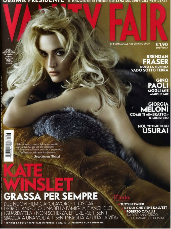 Kate Winslet Vanity Fair Italia December 2008 Najbolje golišave naslovnice magazina