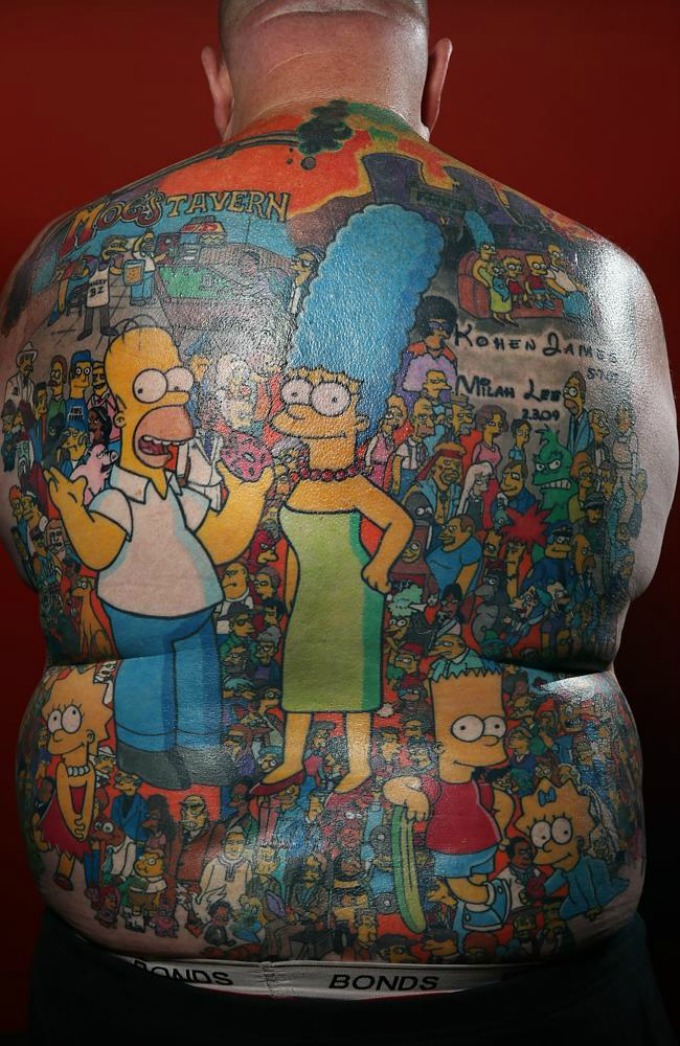 tetovaža1 tekst 10.000$ za Simpsons tetovaže