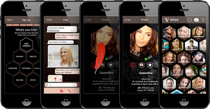 whiplr mobilna aplikacija Aplikacija za fetišiste