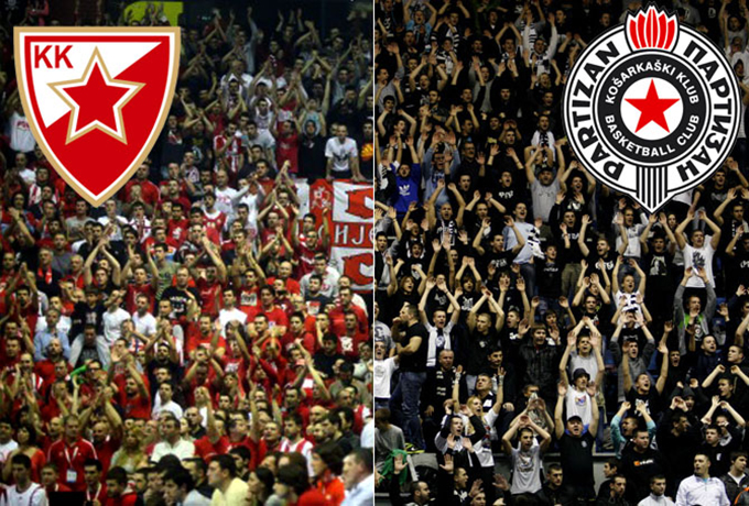 KK Crvena Zvezda KK Partizan LOGO Crvena zvezda i Partizan igraju bez podrške navijača