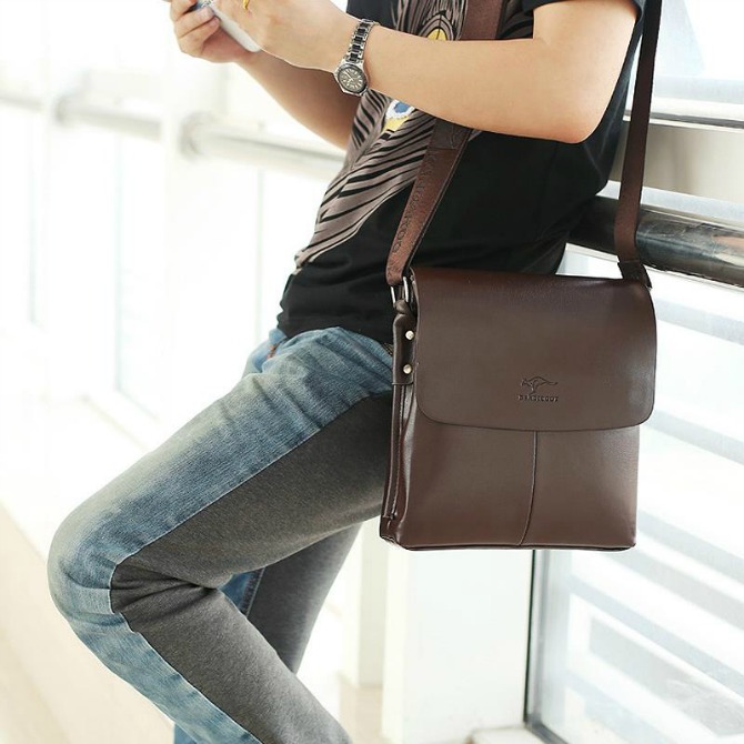 2016 New Kangaroo Male Messenger Bag PU Leather Male Shoulder Bag Men Business Men Bags Famous Ove torbe će OSVEŽITI vaš stajling