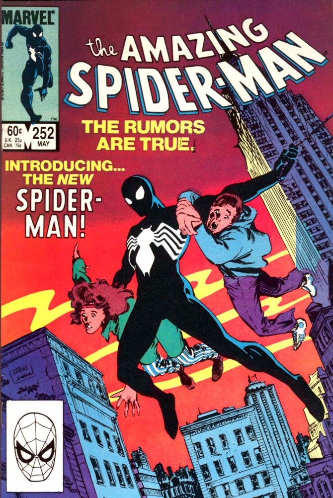 1984 Symbiote Spajdermenov kostim kroz generacije