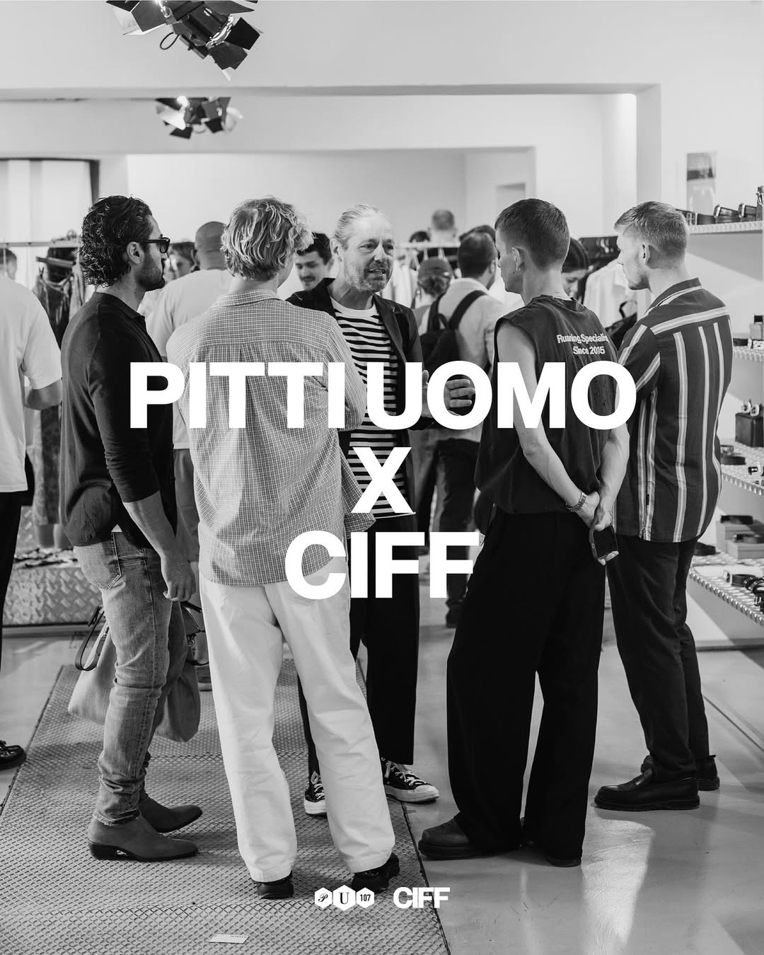 Photo shared by CIFF on January 09 2025 tagging @ciffdk and @pittiuomo official. На слици може бити  6 особа мајица и текст. min Pitti Uomo 2025 je u toku, a mi vam otkrivamo sve što treba da znate