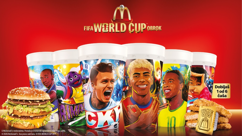 FIFA Svetsko prvenstvo 2026 McDonalds FIFA Svetsko prvenstvo 26™ stiže u McDonald’s: Nova limitirana ponuda obroka i kolekcionarskih predmeta donosi jedinstveno iskustvo navijačima širom sveta