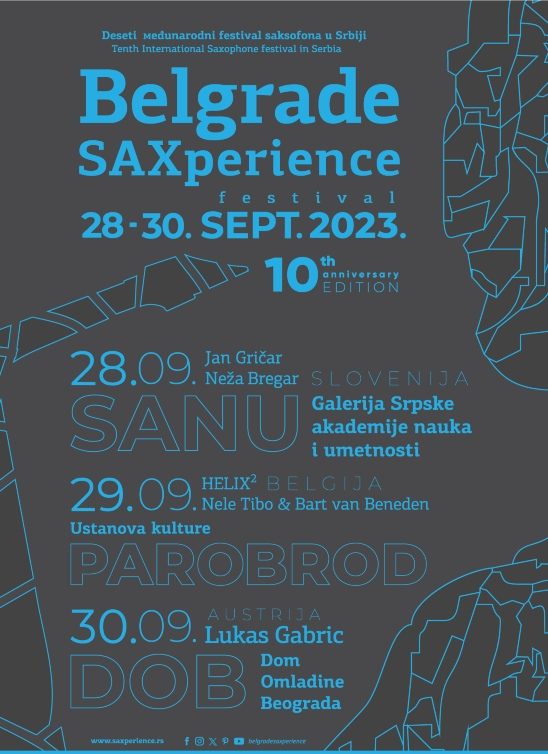 BELGRADE SAXPERIENCE – jubilarni 10. Međunarodni festival saksofona u Srbiji