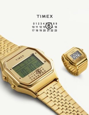Maison Margiela x Timex je digitalni sat koji se nosi na prstu, a sada je dostupan u zlatnoj verziji