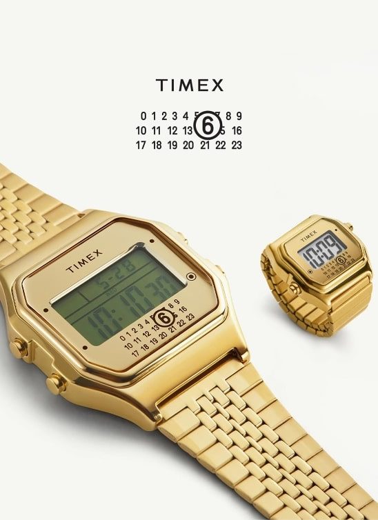 Maison Margiela x Timex je digitalni sat koji se nosi na prstu, a sada je dostupan u zlatnoj verziji